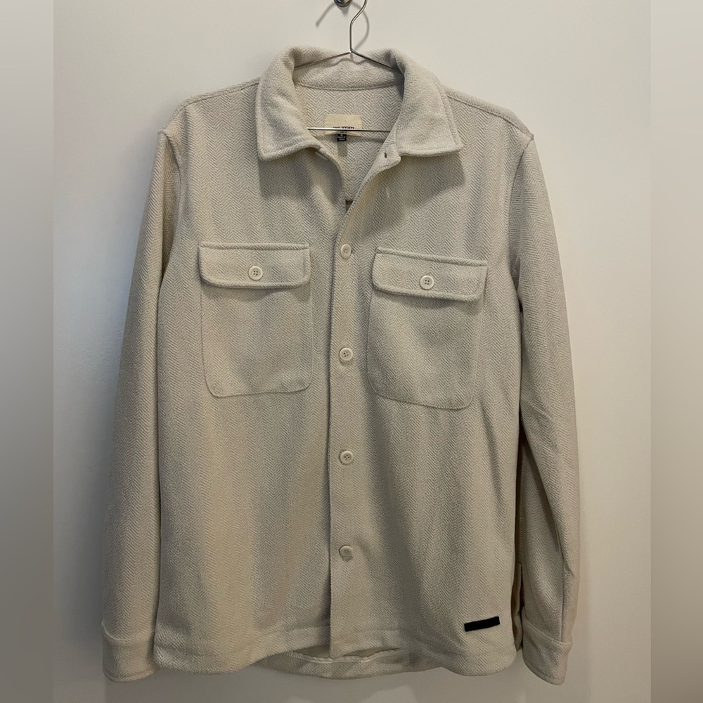 Men's Size Small Civil Society Cream Shirt Jacket
